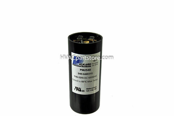 110-125v start capacitor 540-648 mfd round motor