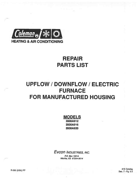 3500A912 Coleman Electric Furnace