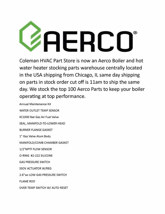 Aerco Boiler and Water Heater Parts