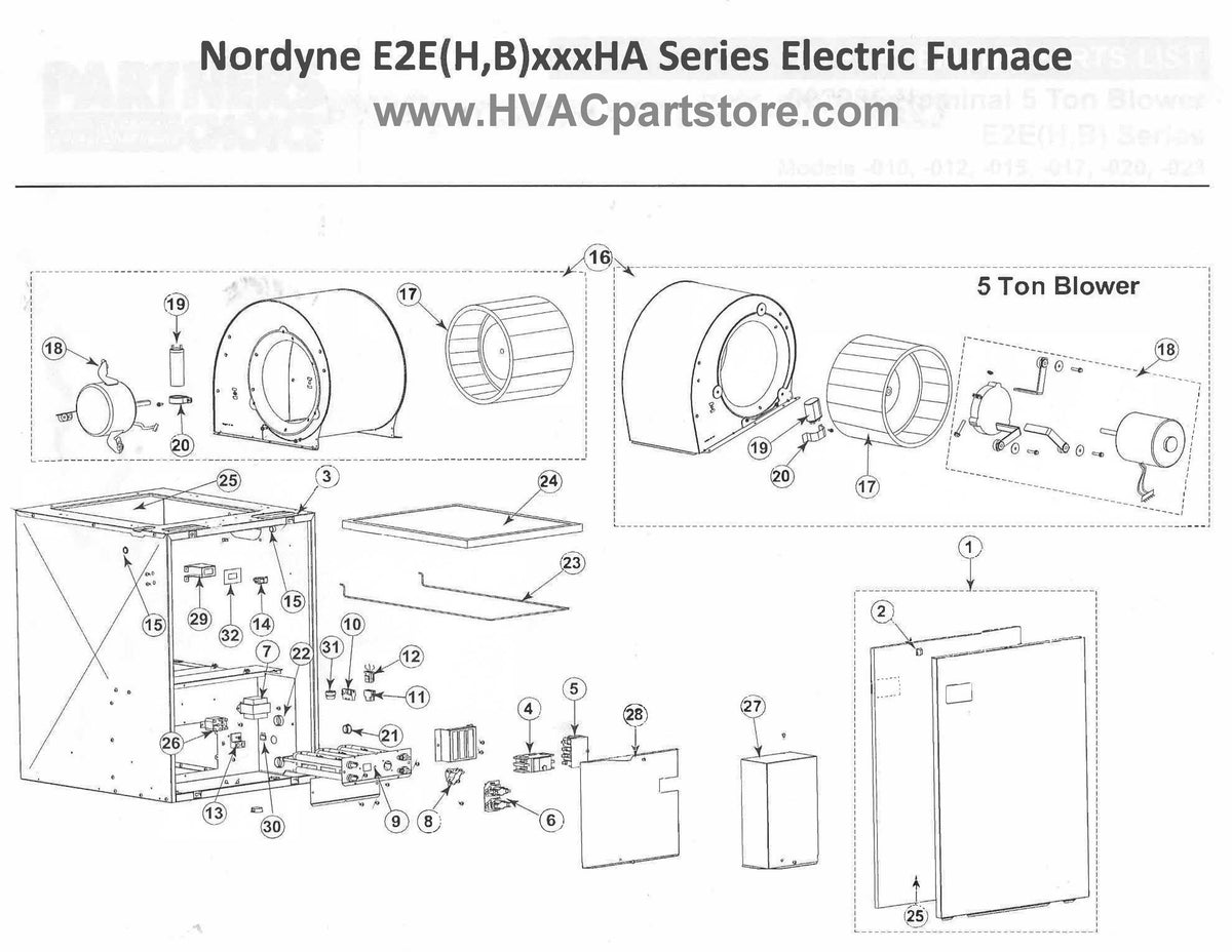 E2EB010HA Nordyne Electric Furnace Parts HVACpartstore