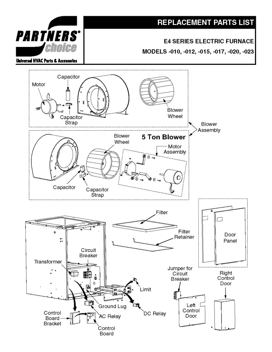 E4EB012H Parts Breakdown – HVACpartstore