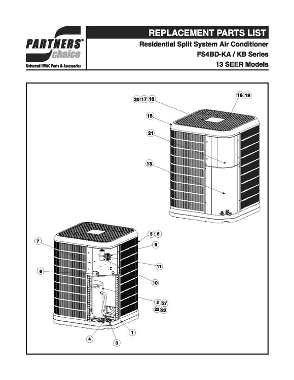 FS4BD-KA / KB Series Residential Split System Air Conditioner