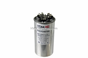 dual round usa made 50+7.5 mfd run capacitor metal 370-440v high quality