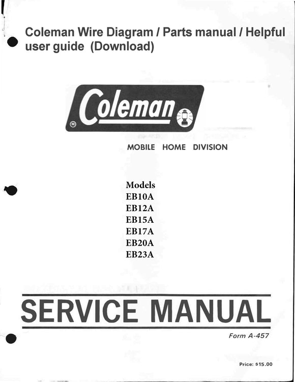 EBXXA Series Coleman Electric Furnace Manual, Wire Diagram & Helpful User Guide (Download)