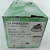 S1-FHM3204 1/4HP and 1/8HP, 208-230Vac, Single Phase, 825 RPM