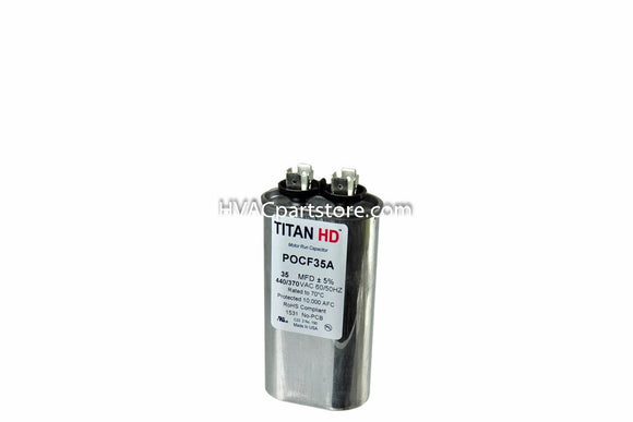 run capacitor 35 MFD 370-440V oval high quality metal