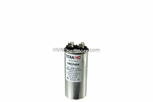 Round high quality metal run capacitor 40 MFD 370-440V