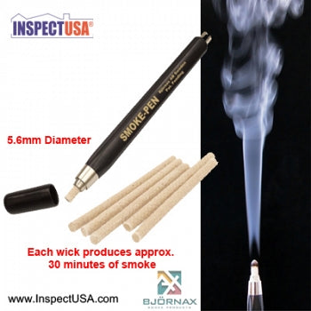 180 Minute Smoke Test Pen Kit (S220) w/6 Wick Refills, White Smoke