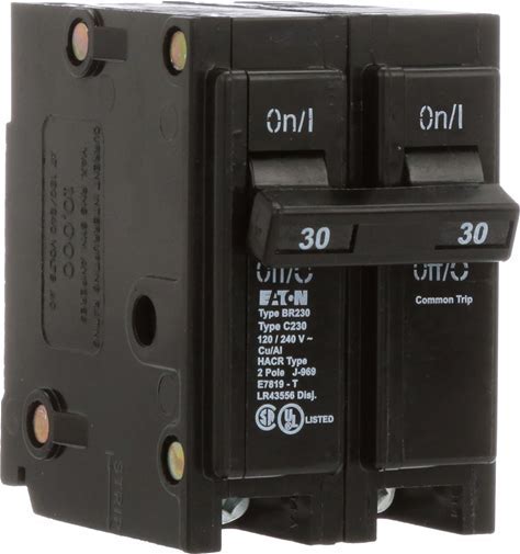 BR230 Circuit Breaker: 30 A, 120/240V AC, Single Phase, 10kA at 120/240V AC, Type BR Loadcenters