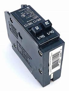 02-BD3015 Electrical, Circuit Breaker, 1 Pole, 30-15 Amp, 120Vac, Type BD Duplex